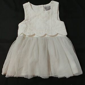 Tahari Baby Sparkling White Dress